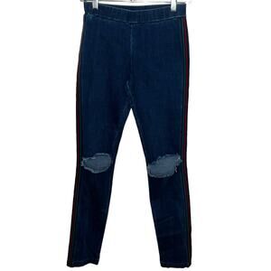 Nude Jeggings Mid-Rise Denim Pants Pull On Stretch Womens Size Medium Blue